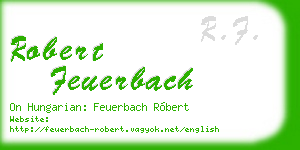 robert feuerbach business card